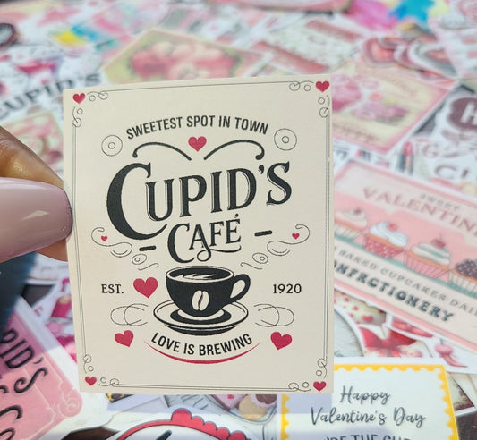 Valentine Cupid's Café Love Is Brewing