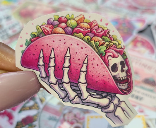 Valentine Skelly Hand with Valentine Taco 🌮