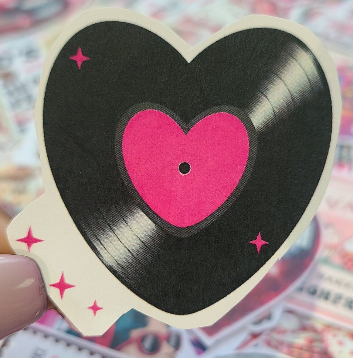 Valentine Heart Shaped Vinyl Record