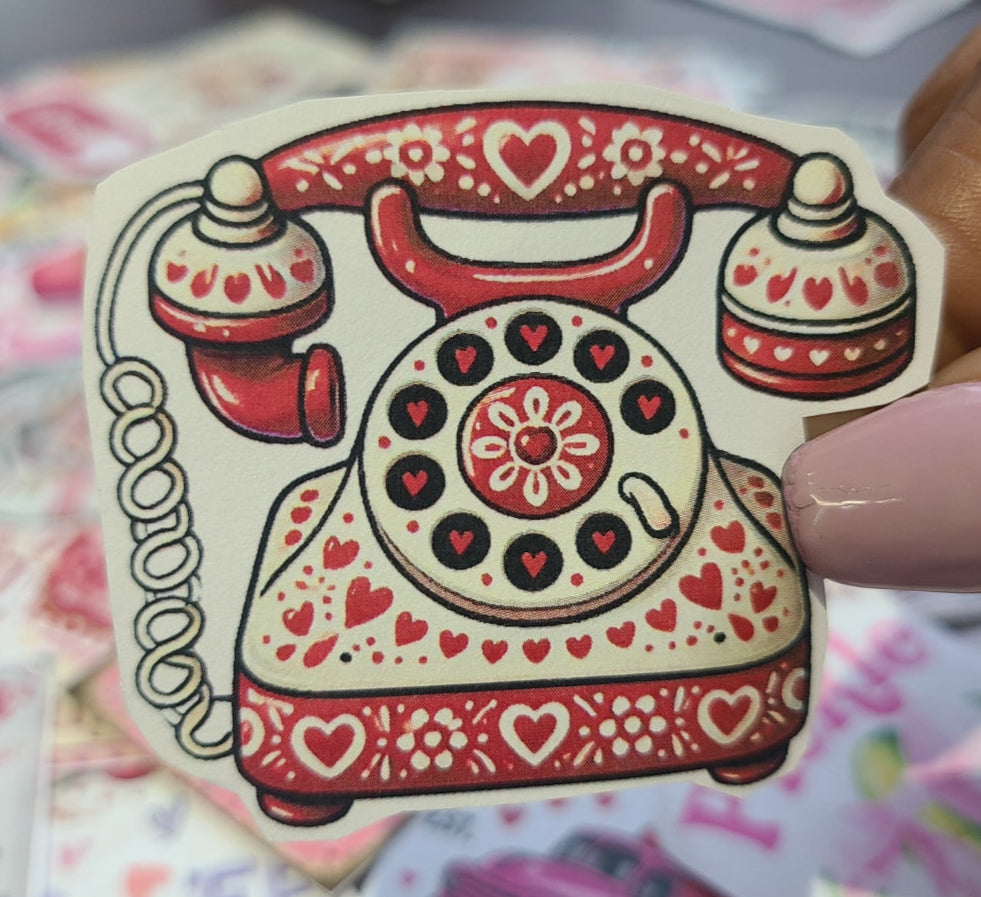 Valentine Red Heart Telephone