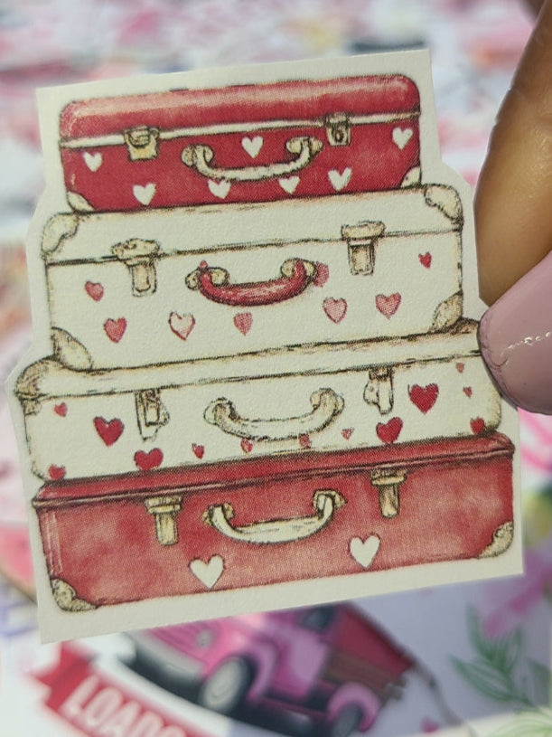 Valentine Stack of Red  Valentine Luggage