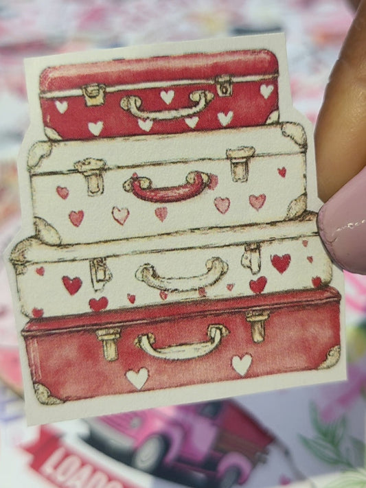 Valentine Stack of Red  Valentine Luggage