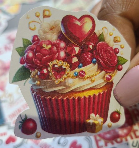 Valentine Cupcake with Red Heart 3