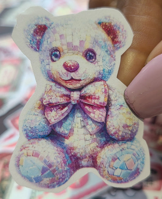 Valentine Disco Pastel and Mirror Teddy Bear