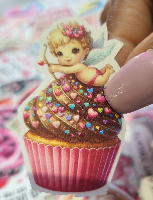 Valentine Cupcake Cupid Topper
