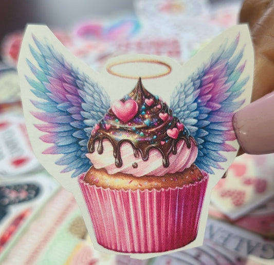 Valentine Cupcake Angel Wings & Halo