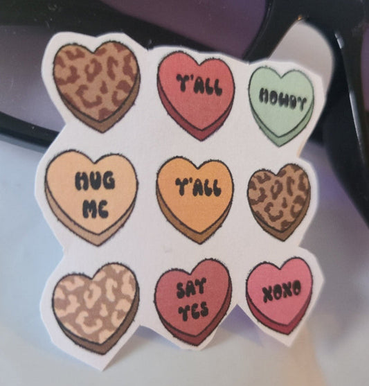 Valentine Western Leopard Conversation Hearts