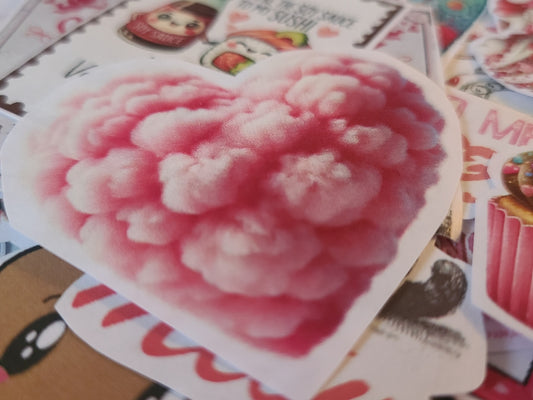 Valentine Pink Heart Cloud