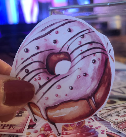 Valentine Pink & Chocolate Frosted Donut