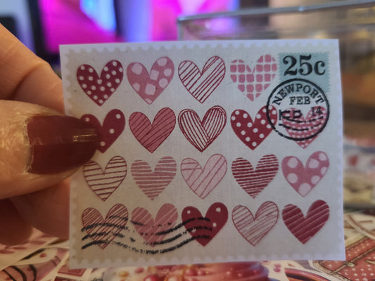 Valentine Stamped Postcard