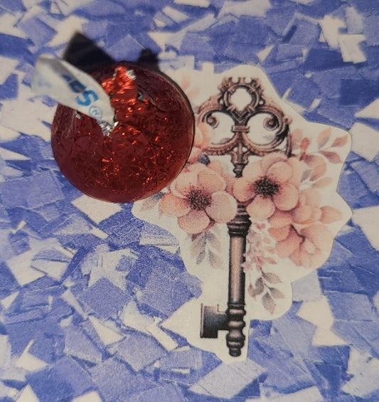 Valentine Floral Key to my Heart