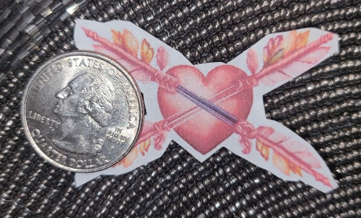 Valentine Heart with Double Arrows