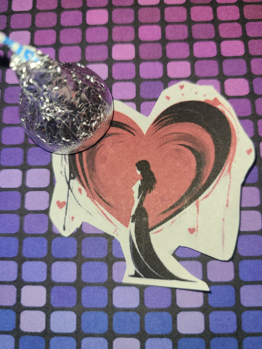 Valentine Modern Heart with Woman