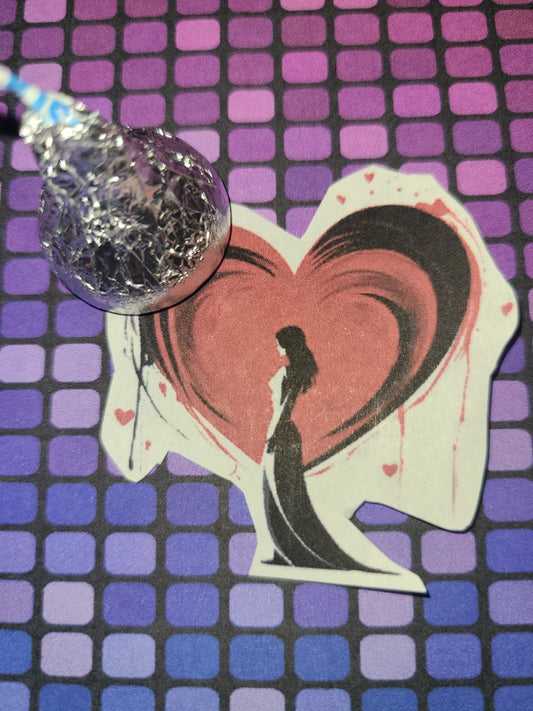 Valentine Modern Heart with Woman