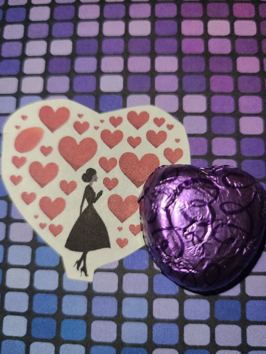 Valentine Heart Full of Hearts with Woman