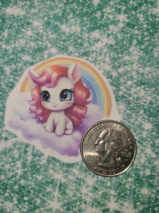 Valentine Unicorn with Rainbow