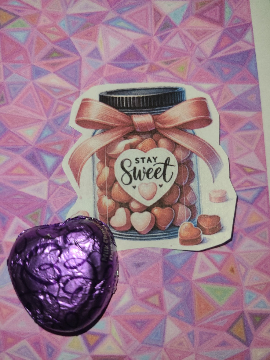 Valentine Jar of Hearts Stay Sweet