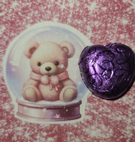 Valentine Snow Globe Teddy Bear.