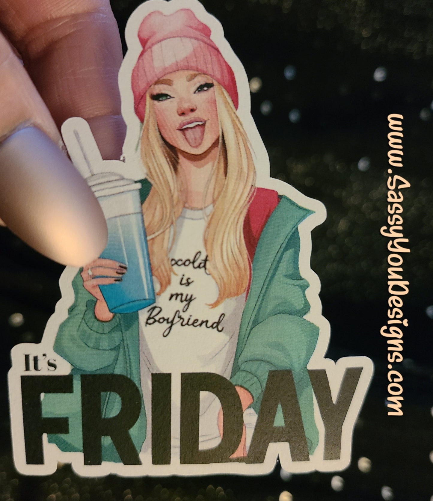 LARGE sticker - It's Friday