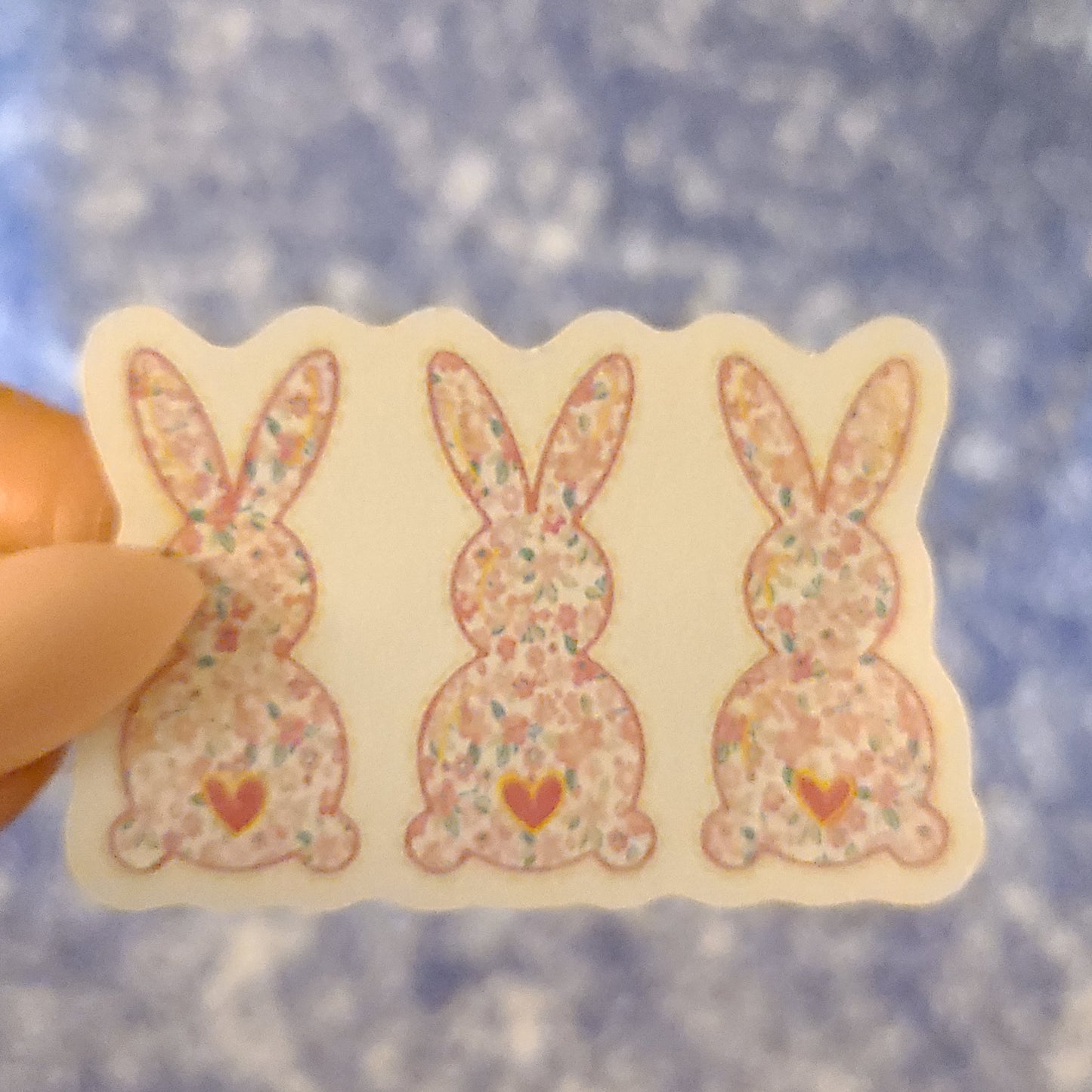 Easter Trio of Floral Filled Bunnies