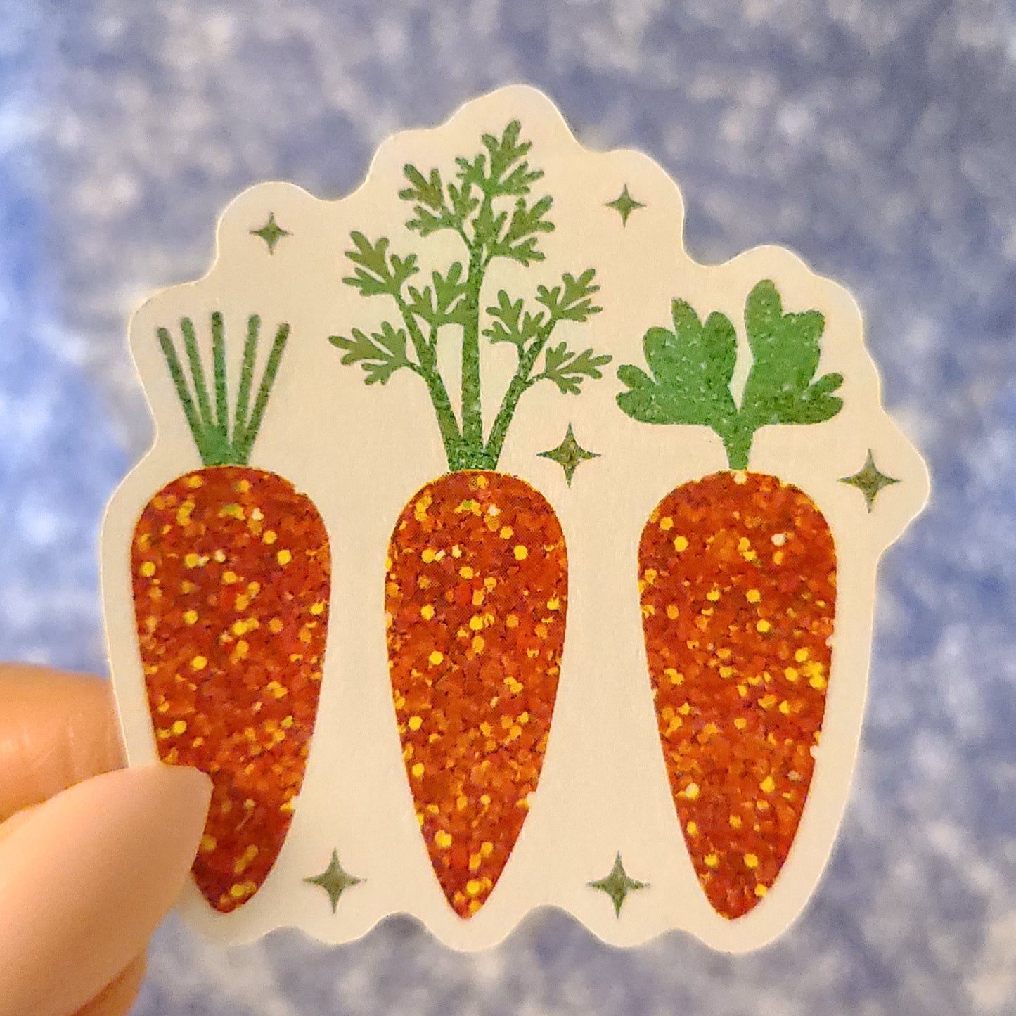 Easter Glitter Printed Carrots