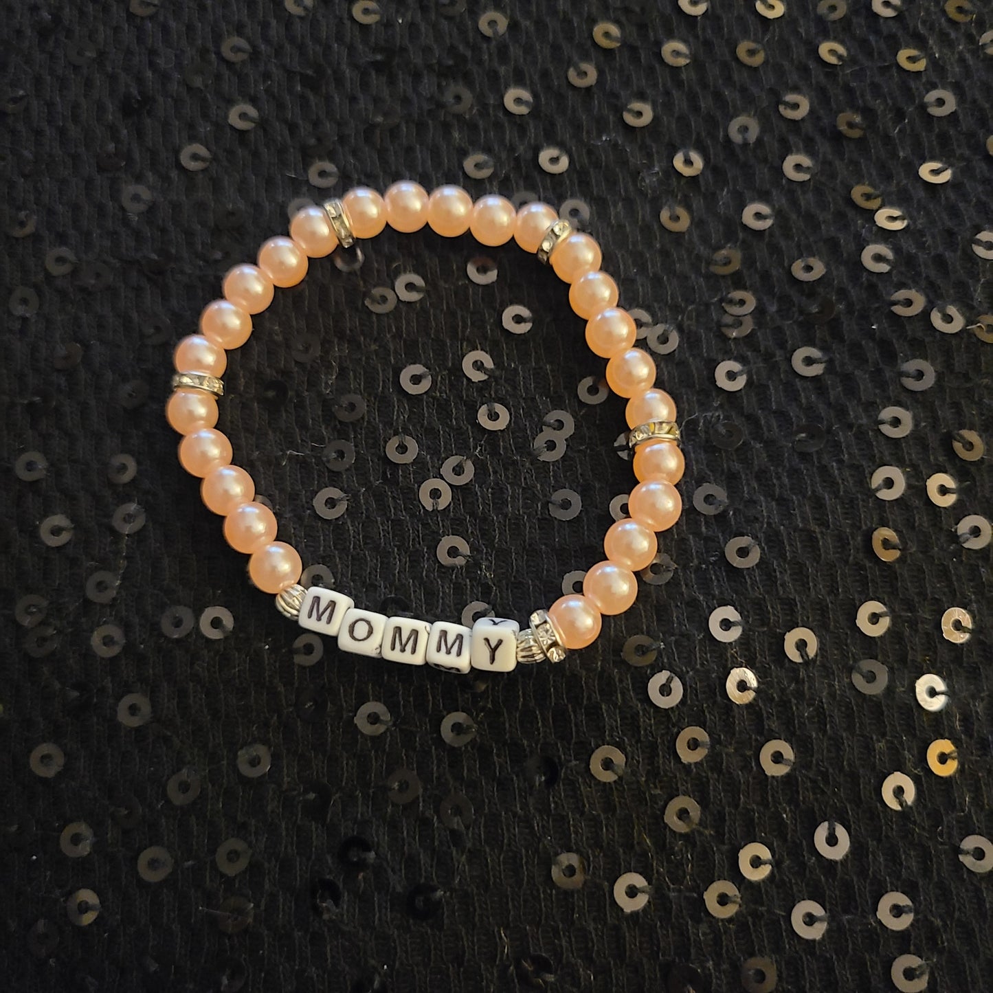 Bracelet Mommy - acrylic beads