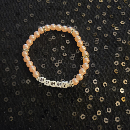 Bracelet Mommy - acrylic beads