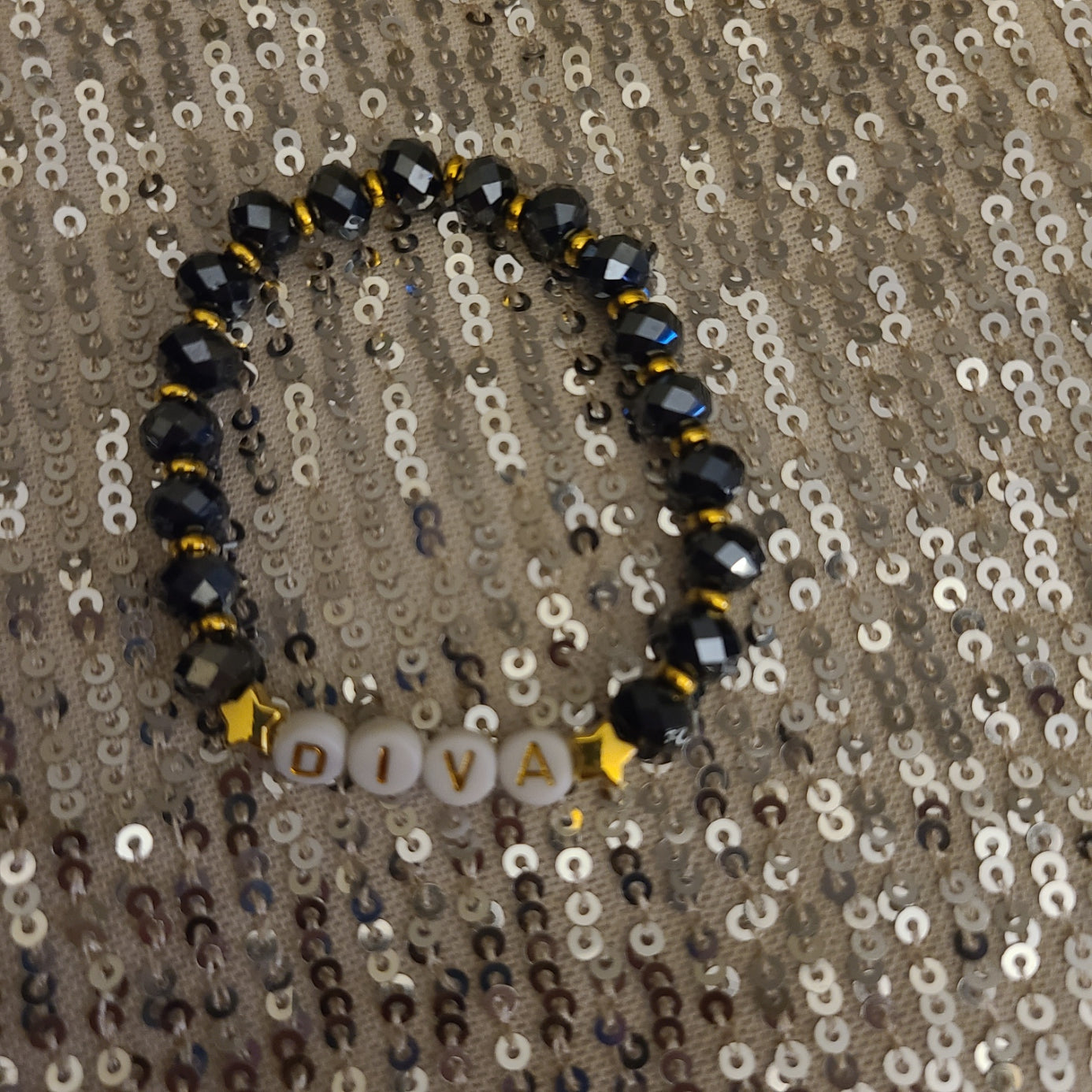 Bracelet DIVA - faceted rondelle beads