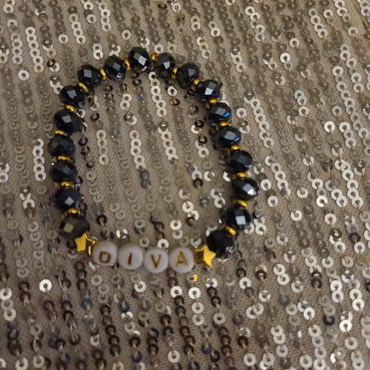 Bracelet DIVA - faceted rondelle beads
