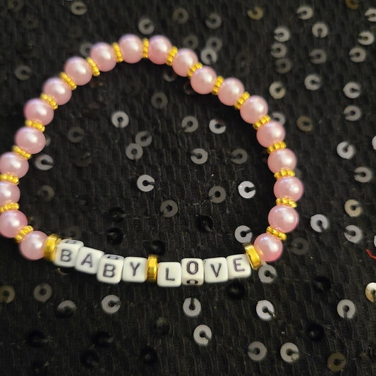 Bracelet BABY LOVE - acrylic beads