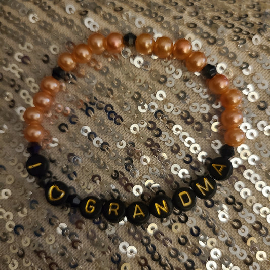 Bracelet I ❤️ GRANDMA - acrylic beads