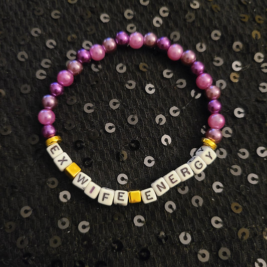 Bracelet EX WIFE ENERGY - acrylic beads