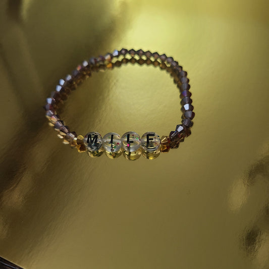 Bracelet MILF - bicone beads