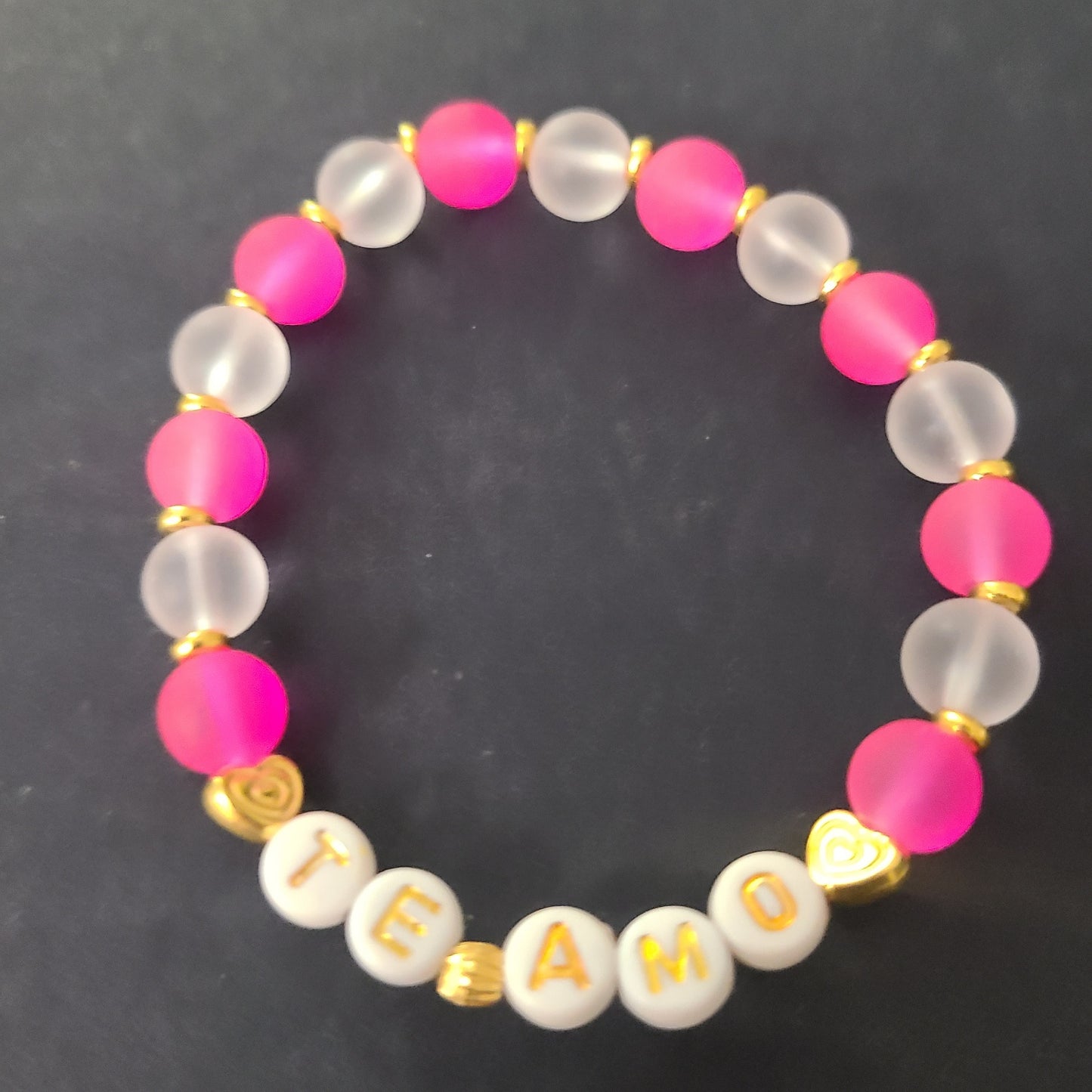 Bracelet TE AMO - glass beads