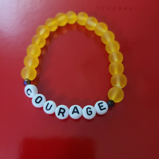 Bracelet COURAGE - glass beads