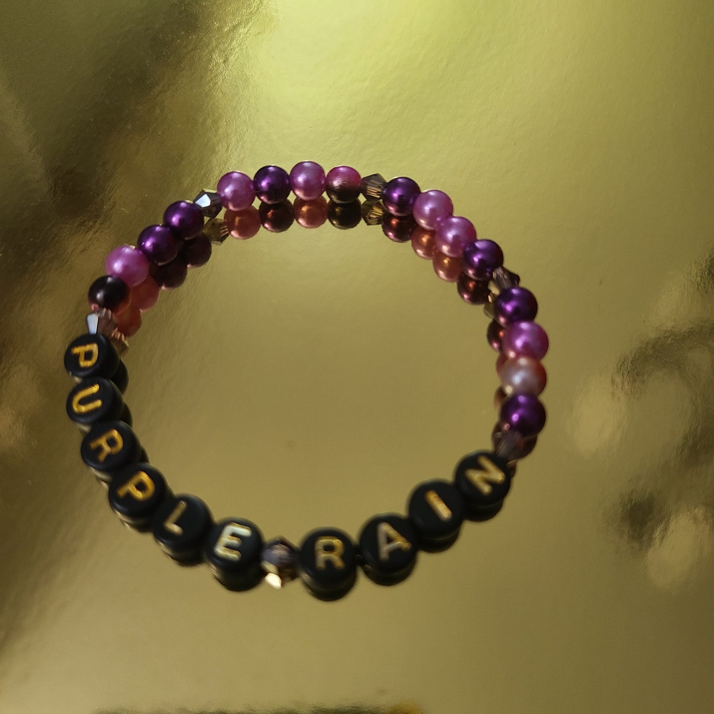 Bracelet PURPLE RAIN - acrylic beads