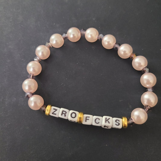 Bracelet ZRO FCKS - acrylic beads