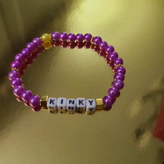 Bracelet KINKY - acrylic beads
