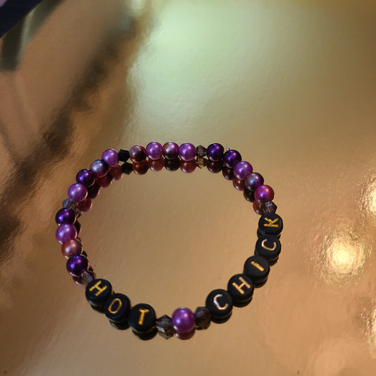 Bracelet HOT CHICK - acrylic beads