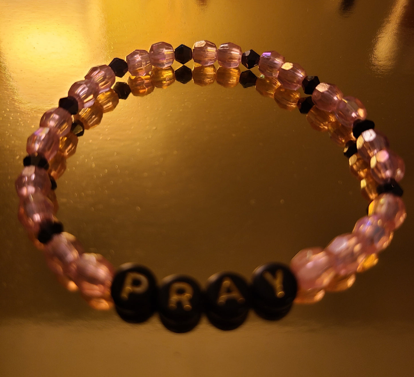 Bracelet PRAY bicone beads