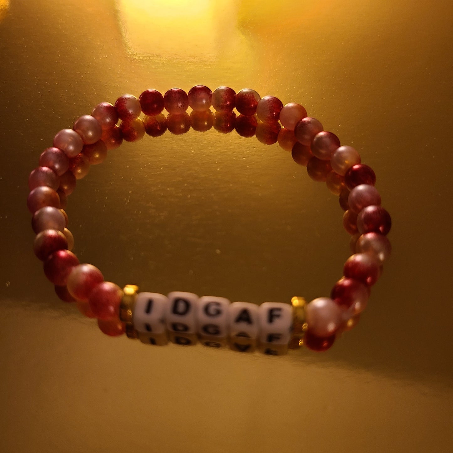 Bracelet IDGAF - acrylic beads