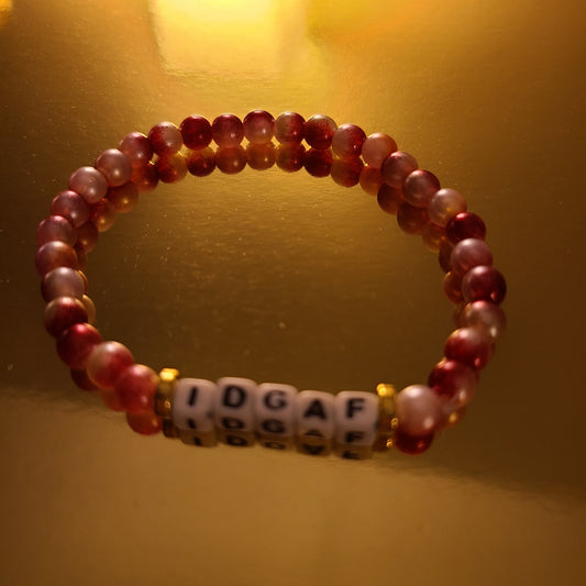 Bracelet IDGAF - acrylic beads