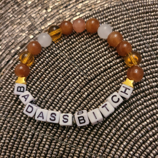 Bracelet BADASS BITCH - glass beads