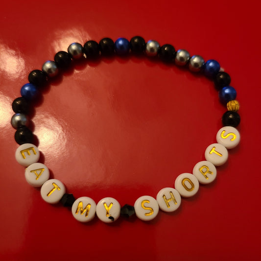 Bracelet EAT MY SHORTS - acrylic beads