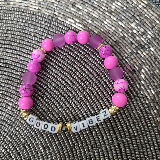 Bracelet GOOD VIBEZ - glass beads