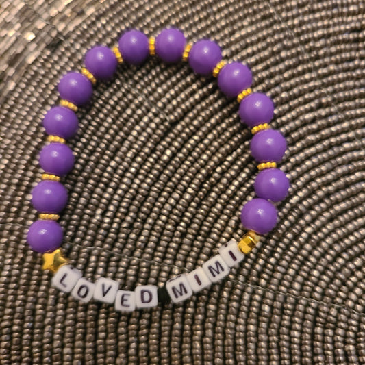 Bracelet LOVED MIMI - glass beads