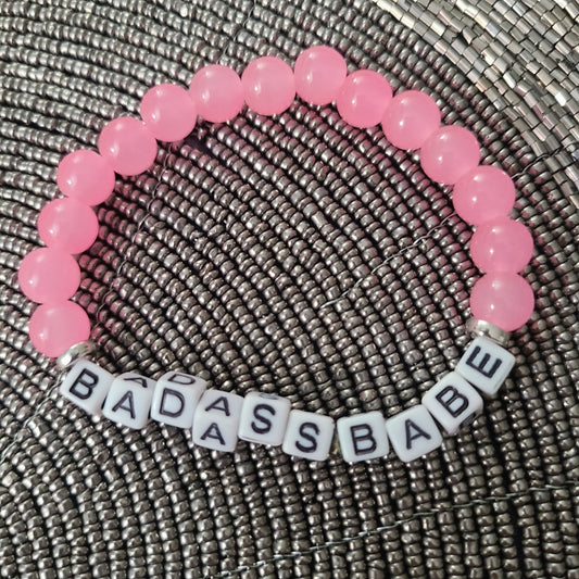 Bracelet BADASS BABE - glass beads