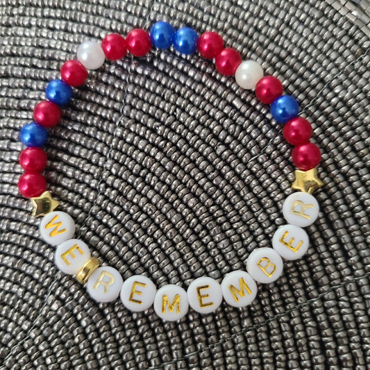 Bracelet WE REMEMBER - acrylic beads