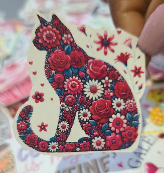Valentine Floral Cat 2