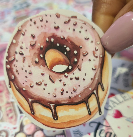 Valentine Donut with Black Frosting and Sprinkles 2